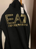 阿瑪尼EMPORIO ARMANI【禮物】EA7男士鏤空大標識印花棉衛衣 曬單實(shí)拍圖