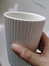 雅派牙刷杯北歐ins風(fēng)漱口馬克杯簡(jiǎn)約情侶洗漱杯創(chuàng  )意家用陶瓷水杯一對 白色豎紋單杯(高12cm  口徑7cm) 300ml 曬單實(shí)拍圖