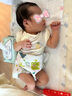 小三月嬰兒夏裝短袖薄款新生寶莫代爾半袖高彈透氣0-3-6-9-12月無(wú)骨夏季 F1-1黃色和粉色 52cm建議新生兒 曬單實(shí)拍圖