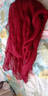 達芬奇密碼110cm純色加大真絲紅絲巾100桑蠶絲秋冬季女士披肩送母親媽媽禮物 酒紅 曬單實(shí)拍圖