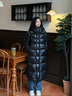 高梵黑金鵝絨服先鋒4.0八格羽絨服女士2024新款中長(cháng)款冬季極寒厚外套 黑色 M (120-130斤 飛天鵝絨310g） 曬單實(shí)拍圖