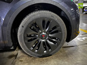 YZ適用特斯拉煥新Model3/Y輪轂蓋裝飾18寸車(chē)輪圈19寸保護罩改裝配件 老款ModelY19寸全包旋風(fēng)輪轂蓋-啞黑 曬單實(shí)拍圖