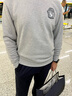 哈吉斯（HAZZYS）男裝 春秋款【PHIZ系列】毛巾繡花章圓領(lǐng)衛衣男ABTZE0BCI38 灰色GE XL （180/100A 50） 曬單實(shí)拍圖