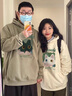 love legend情侶裝秋季衛(wèi)衣套裝衣服新款潮牌衣服小眾一男一女百搭休閑外套 【春秋】男灰綠色+女灰綠色 L 男+M女 曬單實(shí)拍圖