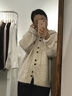 樂雅秀連帽毛衣開衫外套女春夏季加厚韓系穿搭寬松慵懶風(fēng)針織衫軟糯上衣 杏色 S 建議75-95斤 曬單實(shí)拍圖