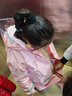 牧萌兒童雨衣男女童小學(xué)生帶書包位中大童上學(xué)卡通雨披 馬卡龍粉 XL 曬單實拍圖