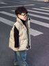 G.DUCKKIDS男童馬甲秋冬裝2024新款兒童馬夾棉背心外穿男寶寶加厚棉坎肩 黑色 110cm 曬單實(shí)拍圖