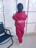 mlgt kids童裝男童加絨套裝冬季新款兒童加厚保暖外套男寶寶夾棉衣服 紅色 90 cm 曬單實(shí)拍圖