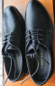 康奈男鞋新款休闲皮鞋 男士商务休闲鞋子圆头软面皮系带款鞋子1167728 黑色 41 实拍图