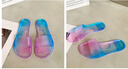 泉希語(yǔ)高顏值時(shí)尚外傳拖鞋女外穿夏時(shí)尚水晶一字拖果凍沙灘透明涼拖鞋 漸變玫紅色 39 曬單實(shí)拍圖
