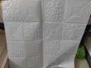 衍翔墙纸3D立体壁纸自粘墙面壁纸电视墙客厅卧室贴纸泡沫防撞自粘墙纸 促销款格纹白色10片装 实拍图