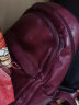 格比森双肩包 女士背包新款大容量羊皮纹防泼水书包 时尚潮流户外休闲妈咪旅行背包 红色 实拍图