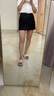 歐貝汐半身裙女灰色西裝一步裙短款女2025春夏新款高腰緊身ol職業(yè)包臀裙 黑色 S 曬單實(shí)拍圖