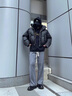 POUM2025新品美式PU皮棉服寬松立領(lǐng)面包服潮牌設(shè)計(jì)感短款棉衣 QYRJ-M6106黑色 尺碼偏大建議拍小一碼 XL 曬單實(shí)拍圖