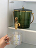 正興陽(yáng)陶瓷（ZHENGXINGYANG）輕奢冷水壺帶龍頭飲料桶果汁桶冰箱冷泡壺家用涼水壺冰鎮桶冷飲桶 涼水壺帶龍頭帶蓋（透綠色） 曬單實(shí)拍圖