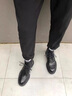 KLWP品牌輕奢男鞋冬季馬丁靴男士皮靴2025新款潮流圓頭商務(wù)工裝靴子男 黑色 43 曬單實拍圖