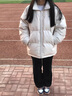 DXOT2025秋冬季新款學(xué)生棉服外套女學(xué)院風(fēng)PU皮保暖面包服寬松大碼棉襖 白色 M 建議95-110斤 曬單實(shí)拍圖