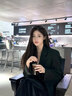 GARNUO高級感灰色西裝外套女2025春秋新款韓版炸街小個子寬松休閑小西服 黑色 S【106-120】 曬單實拍圖