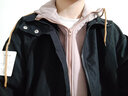 淘茲朗學(xué)生假兩件連帽夾克衣服男韓版潮流假兩件夏季外套ins潮港風(fēng)上衣 黑色 2XL 曬單實(shí)拍圖