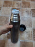 膳魔師（THERMOS）保溫杯304不銹鋼 經(jīng)典款子彈頭大容量便攜辦公家居館一杯兩用送禮 黑色FBB-1001(BK)1L 曬單實(shí)拍圖