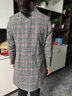 蘭威費雷加棉加厚韓版冬裝格子西裝中長(cháng)款風(fēng)衣中年女裝加棉毛呢外套 加棉黑白格 2XL 建議123-142斤左右 曬單實(shí)拍圖