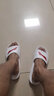 李寧（LI-NING）拖鞋男女同款季羽毛球系列場邊涼鞋運動鞋鞋子AYCS003 標準白/朱砂紅-2 41 曬單實拍圖
