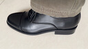 巡洋艦3513巡洋艦三接頭皮鞋男士商務(wù)正裝皮鞋真皮牛皮趟底男鞋  黑色系帶款 45 曬單實(shí)拍圖
