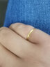 百泰首飾（BATAR JEWELLERY）生日禮物黃金戒指女足金尾戒素圈光面指圈女戒5G亮面金條 13號(hào)【約0.5g-0.6g】 曬單實(shí)拍圖