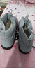WCZ充電加熱鞋女暖腳寶插電電暖鞋可行走男保暖鞋暖腳神器電熱棉拖鞋 灰羽絨布27適合36-38 曬單實(shí)拍圖