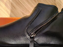 馬丁靴男短靴牛皮圓頭拉鏈皮靴中幫男靴潮流韓版復古靴子男英倫風(fēng) 黑色加絨款 42 曬單實(shí)拍圖