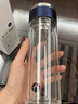 富光茶馬仕雙層玻璃杯便攜商務(wù)禮品茶杯透明過(guò)濾水杯子可印字 藍色-(雙層) 318ml 詳見(jiàn)顏色圖 曬單實(shí)拍圖