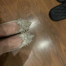 啄木鳥品牌法式訂婚鞋女士秀禾服公主婚紗兩穿用低跟孕婦新娘水晶平底鞋 香檳色平底2厘米 36 曬單實(shí)拍圖