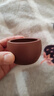 茶域 宜興紫砂杯紫砂壺茶杯主人杯品茗杯小茶杯功夫口杯茶具茶道配件 紫泥 曬單實(shí)拍圖