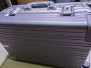 90分PC旅行箱轻质铝框行李箱防刮商旅两用拉杆箱20英寸登机箱太空银 晒单实拍图