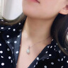 欣品美和田玉吊墜女水滴項(xiàng)鏈銀玉石掛墜銀鑲玉送女友閨蜜情人節(jié)生日禮物 小水滴 盒子套鏈（精美禮盒） 曬單實(shí)拍圖