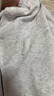 杰門(mén)森（JIEMENSEN）美式重磅條紋褲子男春季新款寬松直筒闊腿休閑褲三條杠運動(dòng)衛褲男 淺灰色 XL (建議體重130-140斤) 曬單實(shí)拍圖