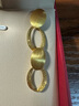 六福珠寶光影金系列絲綢金足金光環(huán)黃金耳墜耳飾送禮 計價 GJGTBE0017 6.29克(含工費1235元) 配硅膠耳堵 曬單實拍圖