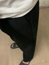 FOG SKY褲子男春夏季寬松直筒褲垂墜感休閑褲男潮流冰絲褲子男潮流西裝褲 QLFY-819黑色 M（建議95-115斤） 曬單實拍圖