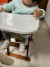 好奇娃加大加厚1-6-8岁宝宝实木餐椅儿童餐桌椅子便携多功能可折叠可调节座椅婴儿家用吃饭餐椅 咖啡色：标准一体款(配坐垫+餐盘+安全带) 实拍图