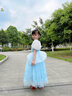 蓓然美灰姑娘公主裙秋愛(ài)莎連衣裙艾莎愛(ài)麗絲生日禮服兒童公主裙演出服 灰姑娘A 110 曬單實(shí)拍圖