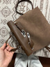 慕昂復古雙肩大包包女2026新款時(shí)尚麂皮絨手提背包秋冬質(zhì)感磨砂凱 摩卡棕 曬單實(shí)拍圖