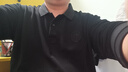 胖大潮特大碼男裝長袖t恤胖子翻領(lǐng)polo男士秋冬季加絨寬松肥佬體恤200斤 《8874春秋款》黑色 4XL （胸圍122） 適合180-200斤 曬單實拍圖