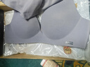 莫代爾新款無(wú)痕光面女士?jī)?nèi)衣女無(wú)鋼圈收副乳胸罩聚攏上托超薄款文胸套裝 紫色套裝 80A 36碼B通用杯 曬單實(shí)拍圖