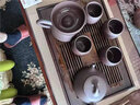 溪茗軒宜興紫砂壺純手工免費定制名家泡茶壺套裝高端養(yǎng)生壺禮盒茶具套裝 紫泥款八件套（光素版） 240ml 曬單實拍圖