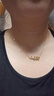彌戀定制字母項(xiàng)鏈女925銀刻名字diy數(shù)字吊墜生日禮物送女友紀(jì)念日 定制【圓鏈】金色名字鏈 曬單實(shí)拍圖