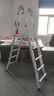 小巨人梯子便攜多功能折疊梯鋁合金人字梯伸縮梯工程梯升降梯家用 小巨人4步梯（變直約4.1米） 曬單實(shí)拍圖