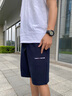 TOMMY HILFIGER【休閑運動(dòng)】夏季男裝簡(jiǎn)約百搭刺繡抽繩合身純色短褲78JA313 藏青色FAP L 曬單實(shí)拍圖