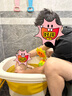 捷貝 JEBE BABY嬰兒折疊洗澡盆兒童洗澡桶寶寶沐浴家用大號小孩新生兒全身游泳桶 檸檬黃+花灑【0-10歲】送大禮包 曬單實拍圖