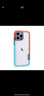 帝仕信 【散熱無背板】適用蘋果14手機殼13promax新款iphone12Pro簡約撞色15Promax防摔保護套 【純邊框撞色】橙+藍 iPhone 14 曬單實拍圖