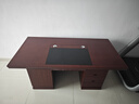 盛浪辦公桌老板桌職員桌油漆桌寫(xiě)字臺貼木皮中班臺主管桌三抽1.6m 曬單實(shí)拍圖